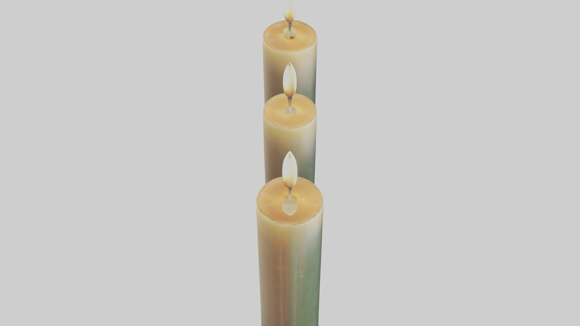 Candles model Low-poly 3D model_28