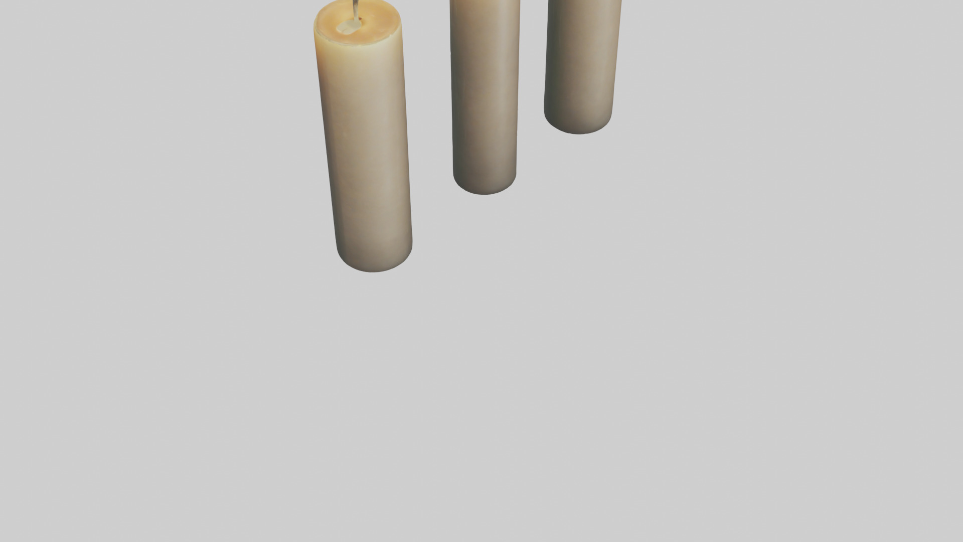 Candles model Low-poly 3D model_3