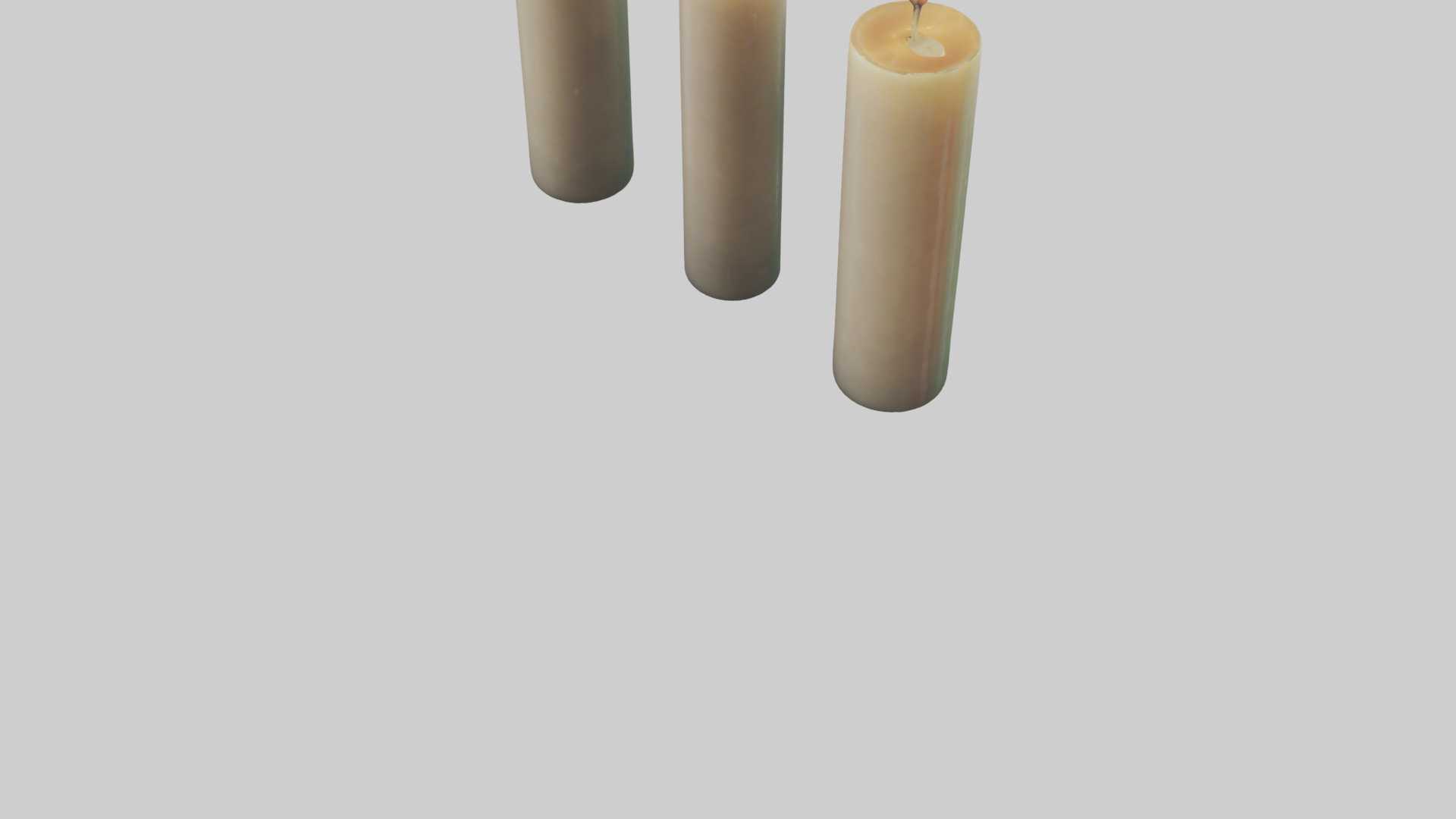 Candles model Low-poly 3D model_4