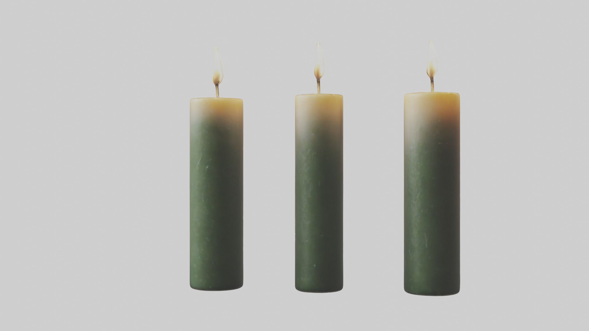 Candles model Low-poly 3D model_15
