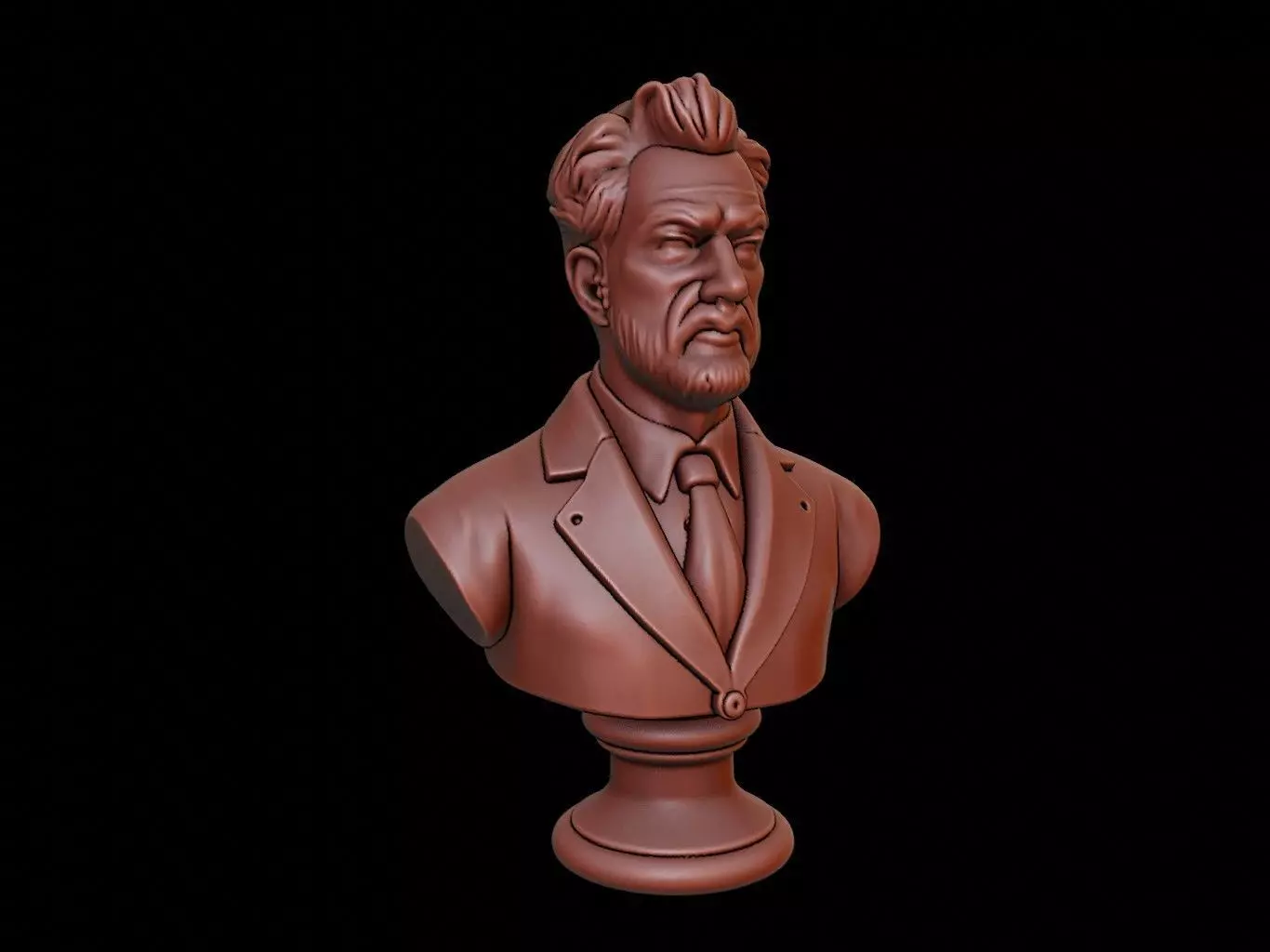 Poet Bust 3D print model