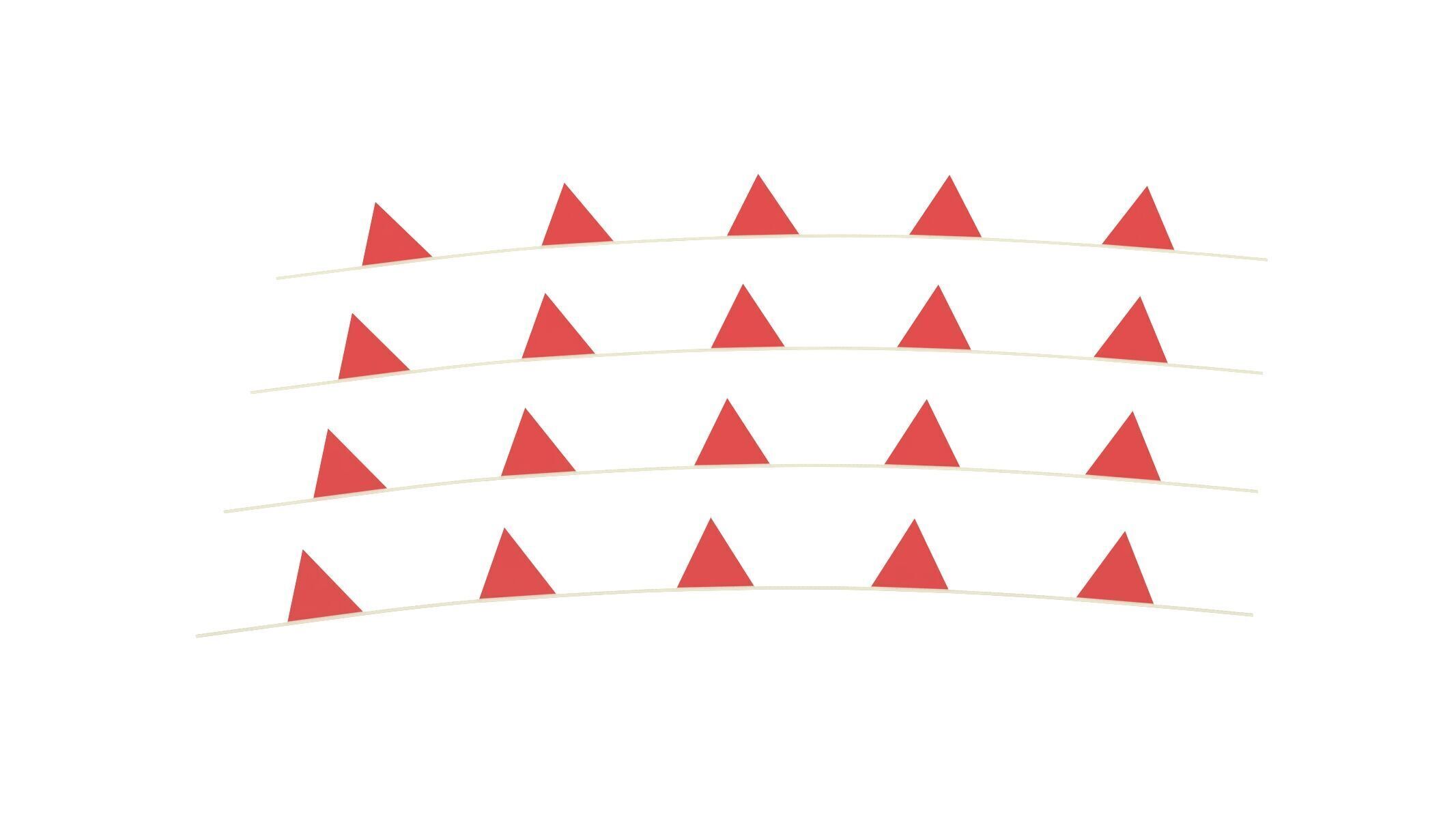 Athletics Flags On A Rope 3D model_3