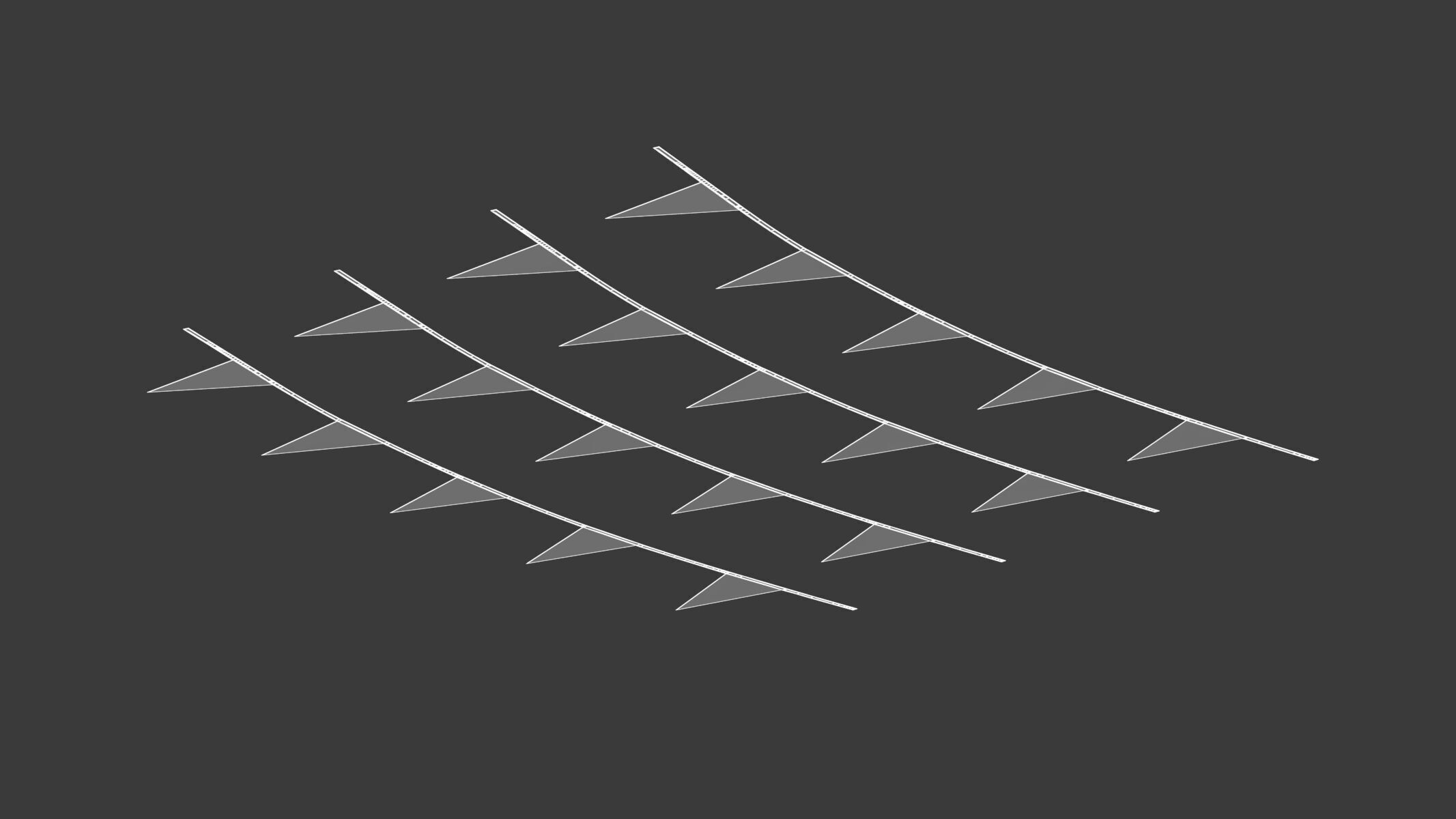 Athletics Flags On A Rope 3D model_9