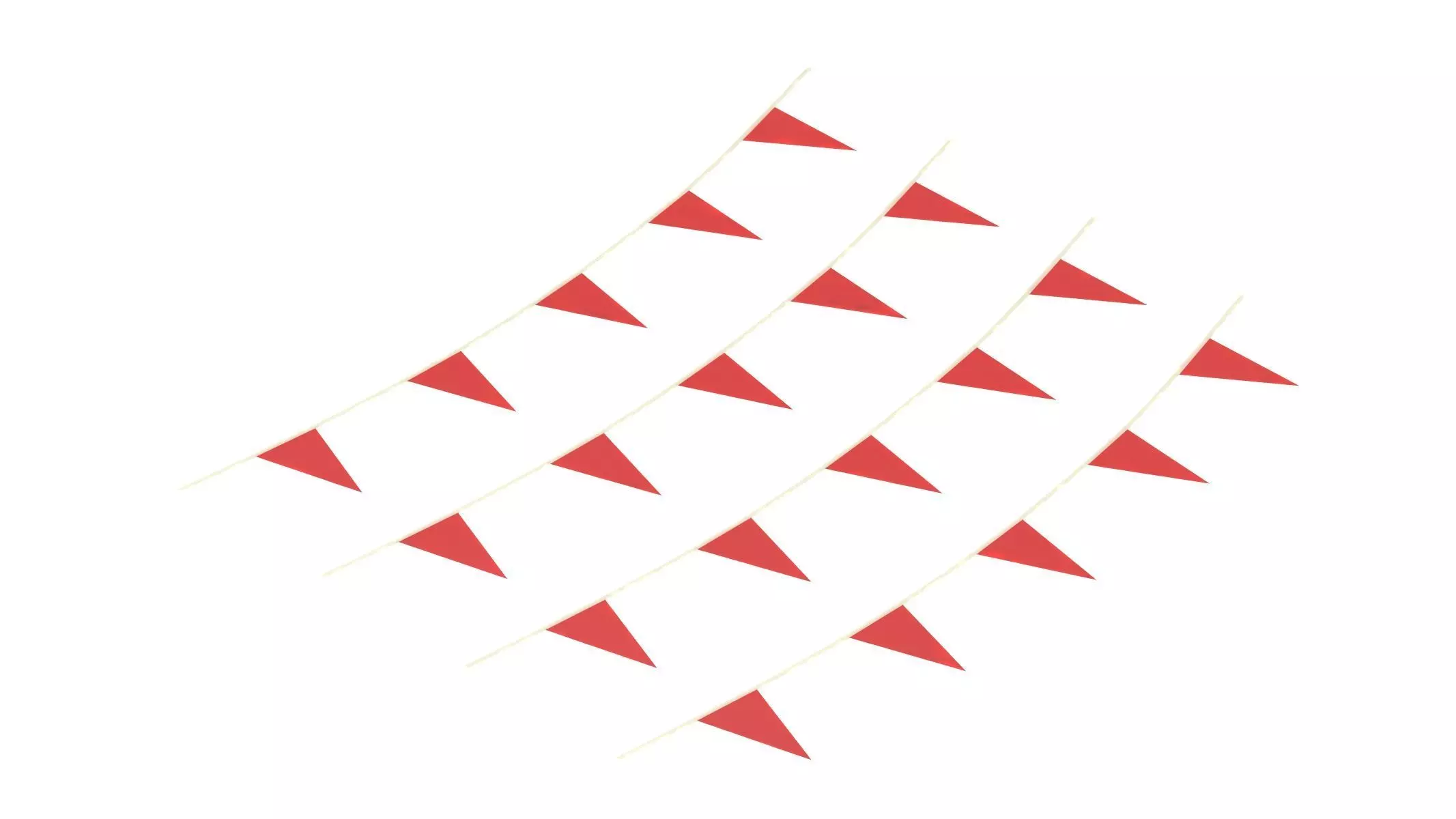 Athletics Flags On A Rope 3D model_0