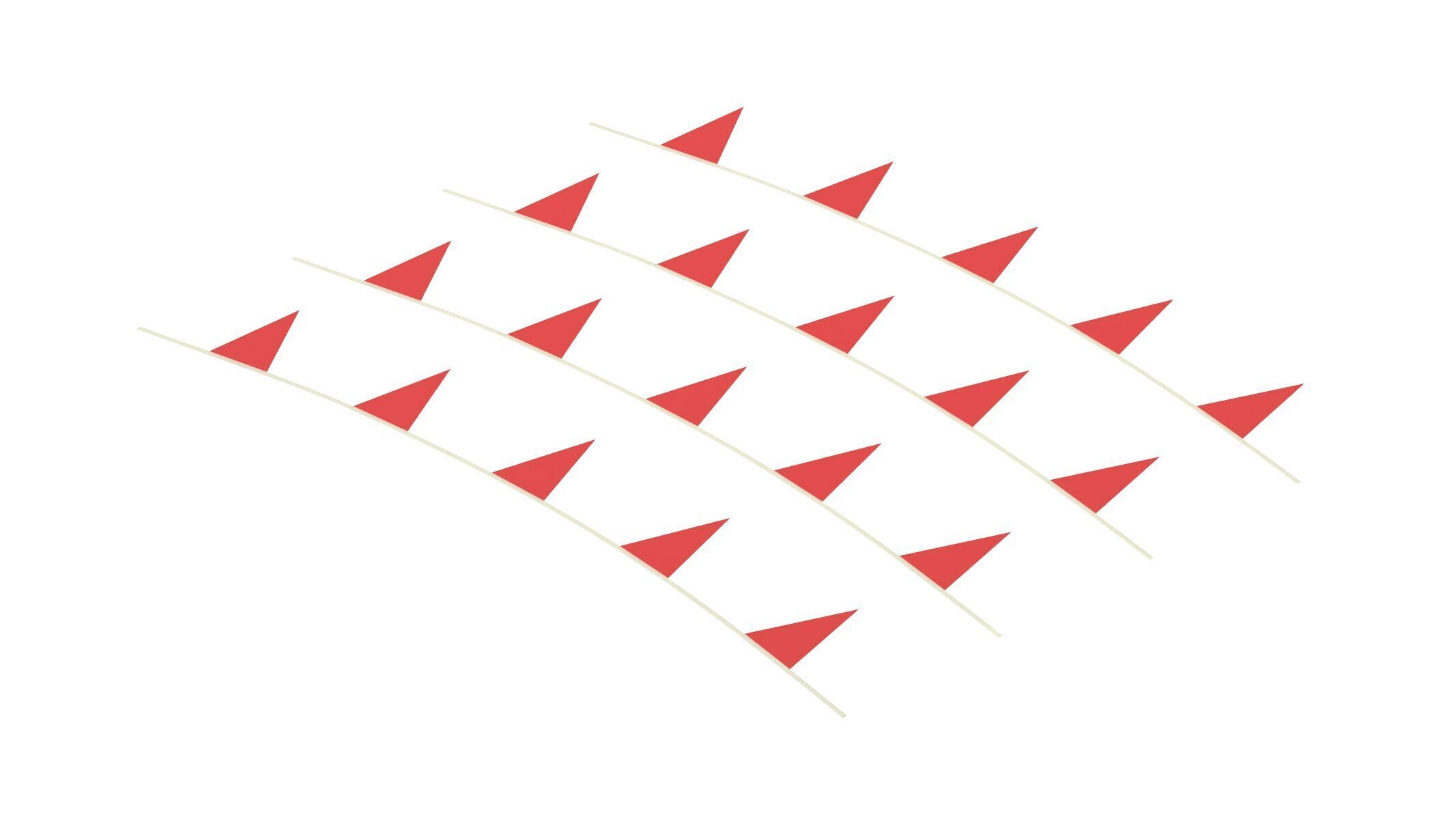 Athletics Flags On A Rope 3D model_2