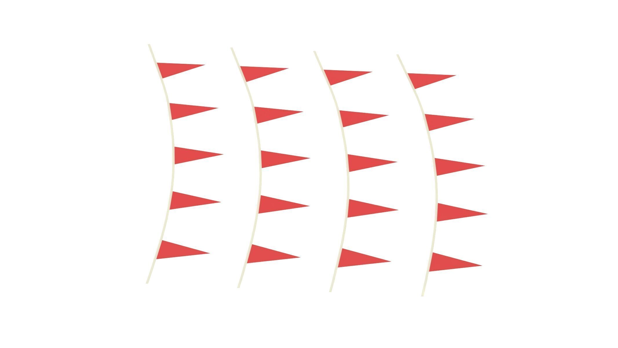 Athletics Flags On A Rope 3D model_1