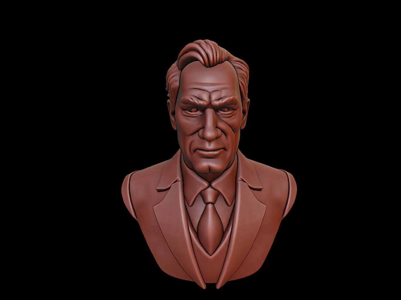 Politician Bust 3D print model_1