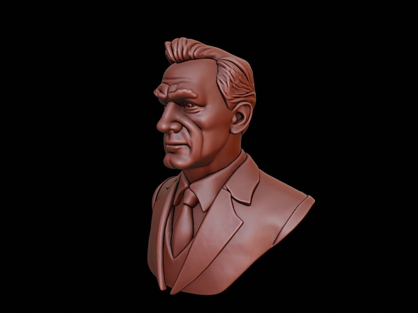 Politician Bust 3D print model_2