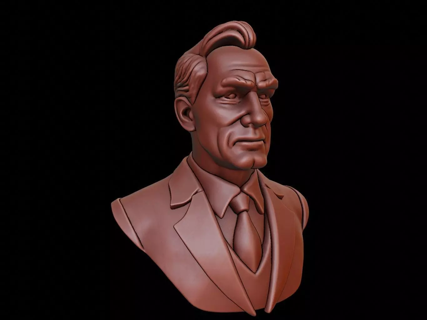 Politician Bust 3D print model_0