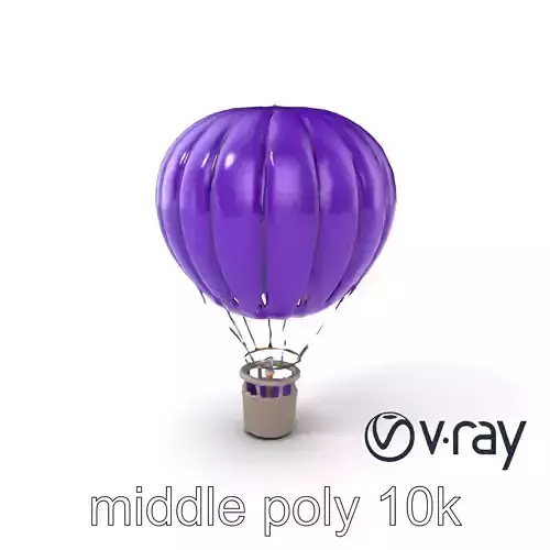 Classic Purple Hot Air Balloon Model Pack