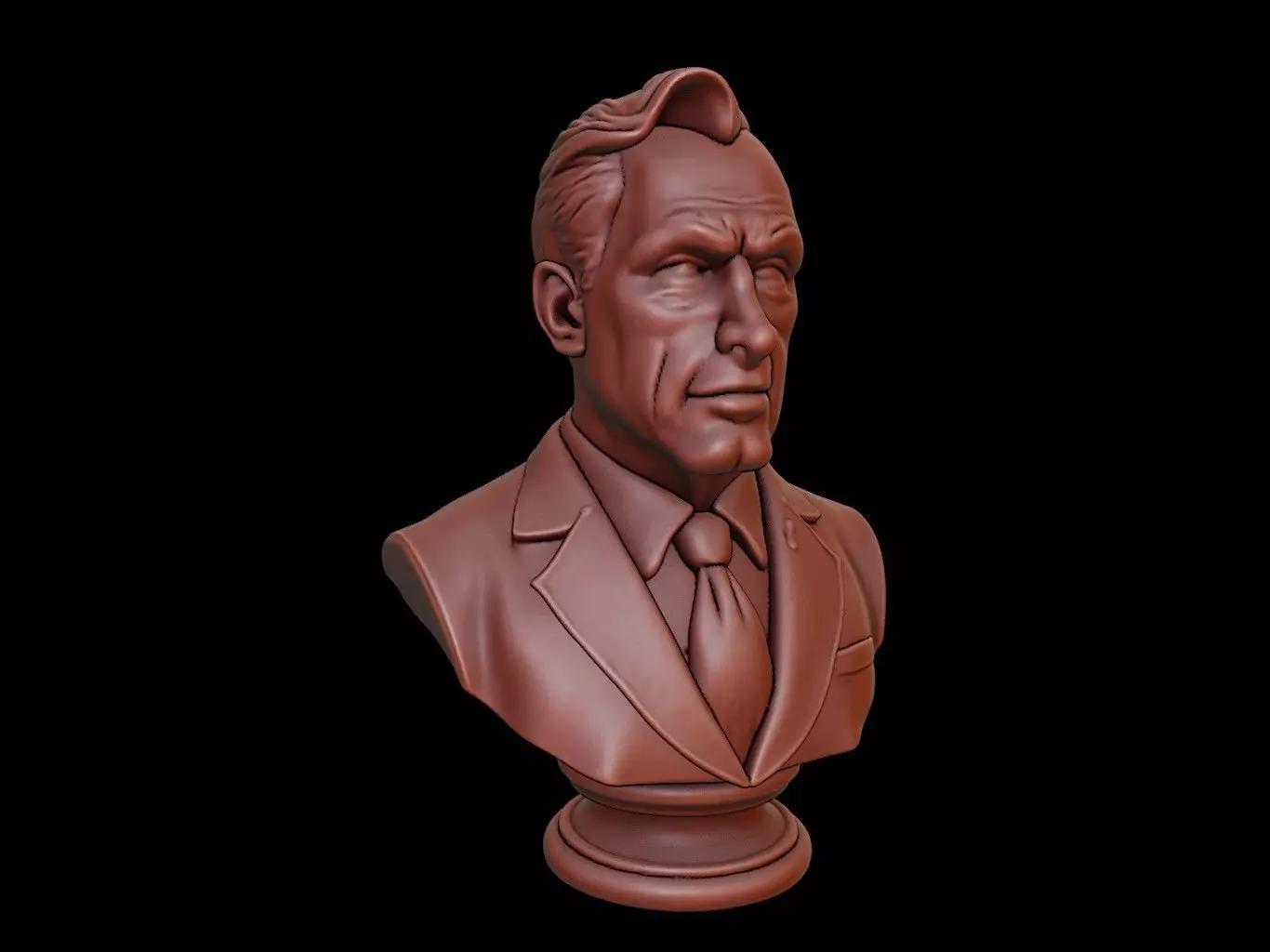 Politician Bust 3D print model_0