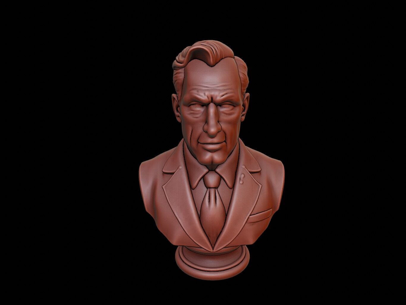 Politician Bust 3D print model_1