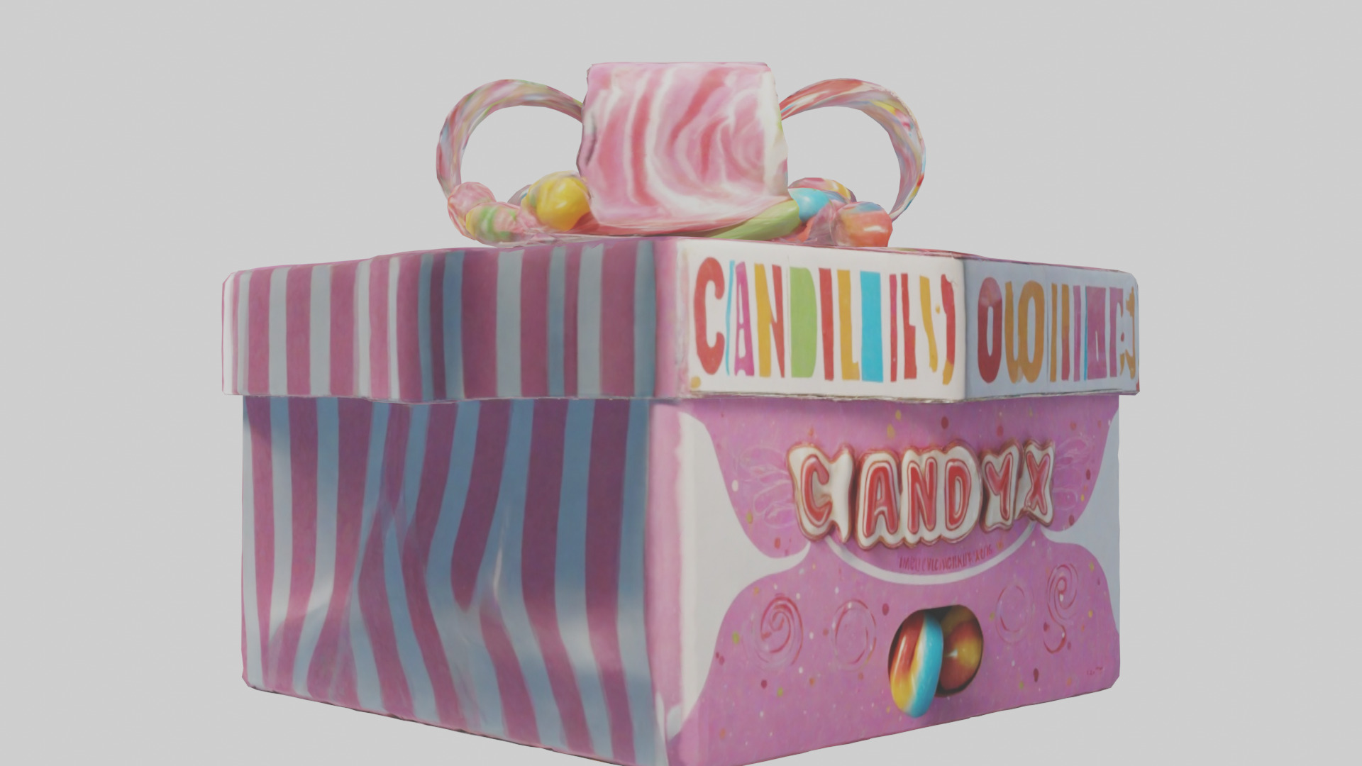 Candy Box model Low-poly 3D model_16