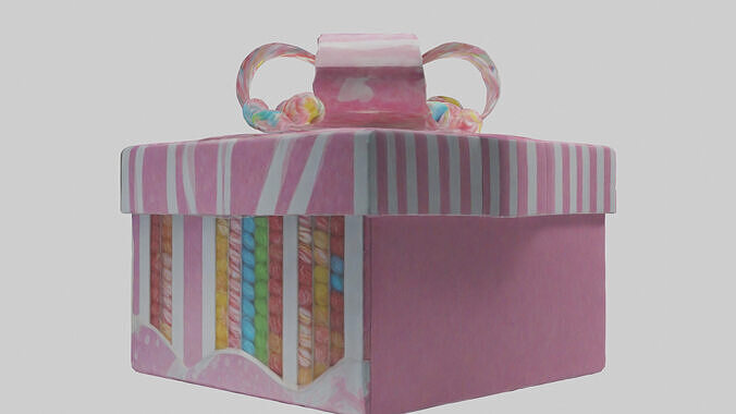 Candy Box model Low-poly 3D model 2