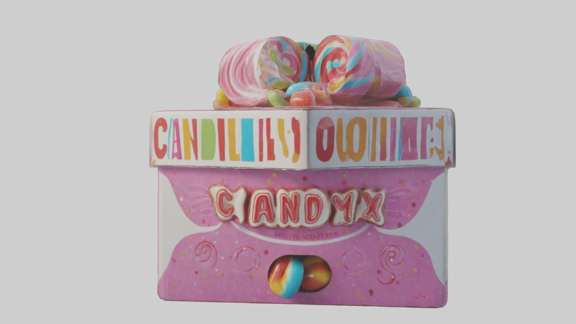 Candy Box model Low-poly 3D model_15