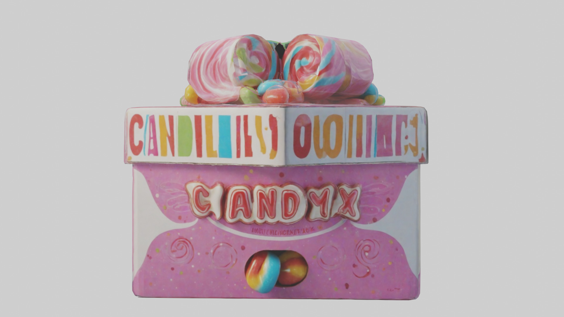 Candy Box model Low-poly 3D model_14