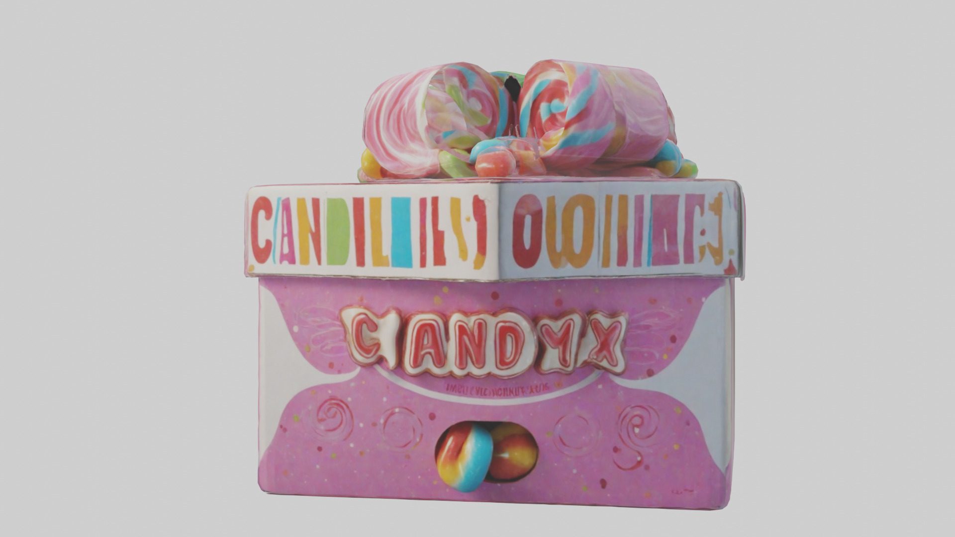 Candy Box model Low-poly 3D model_13