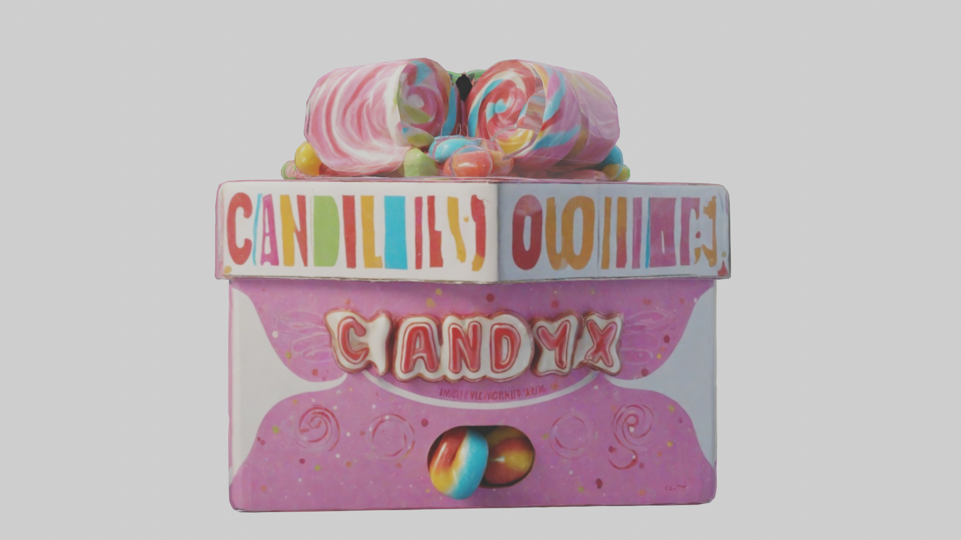 Candy Box model Low-poly 3D model_17