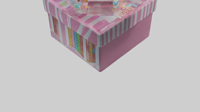 Candy Box model Low-poly 3D model 4