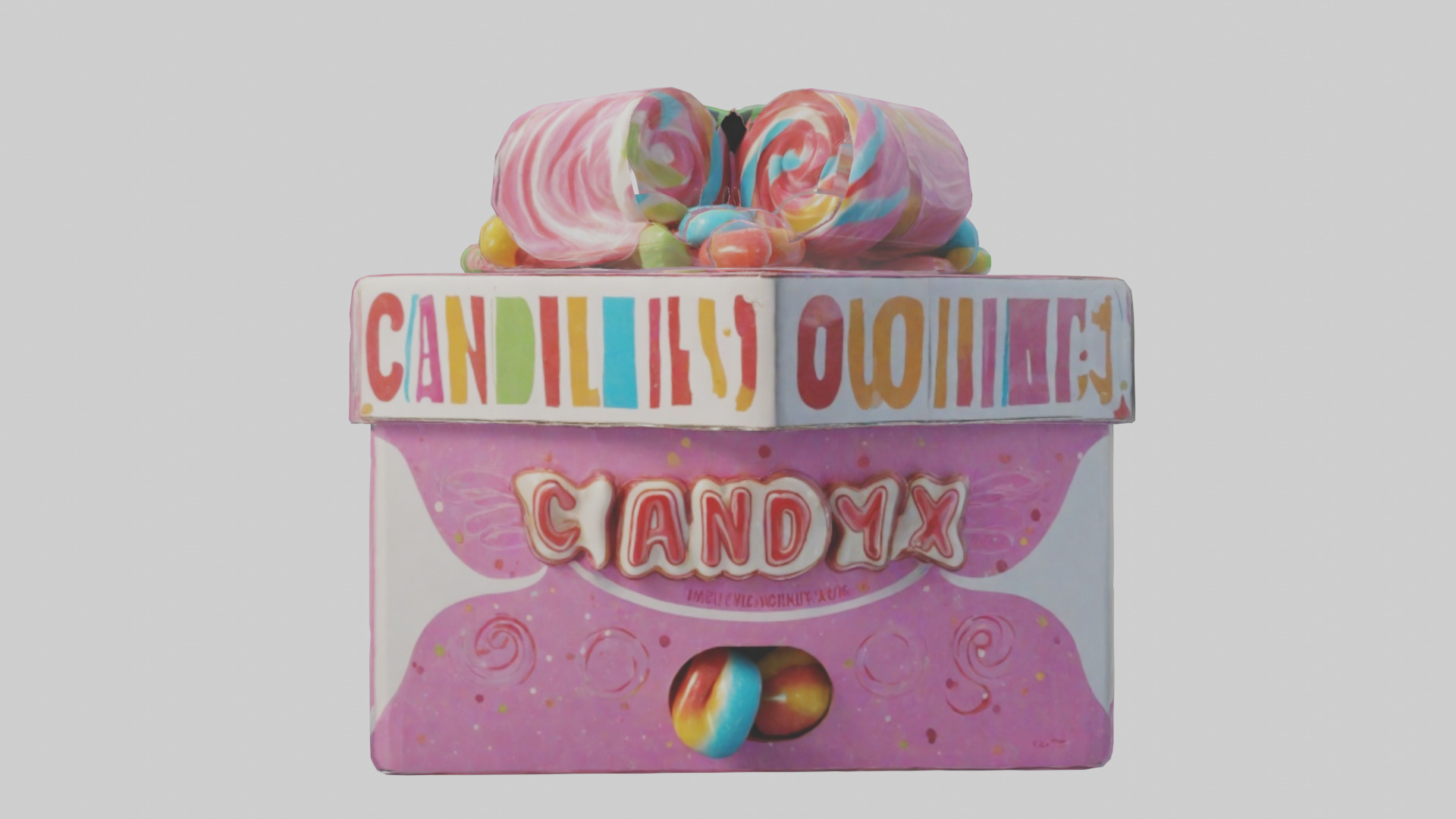 Candy Box model Low-poly 3D model_19