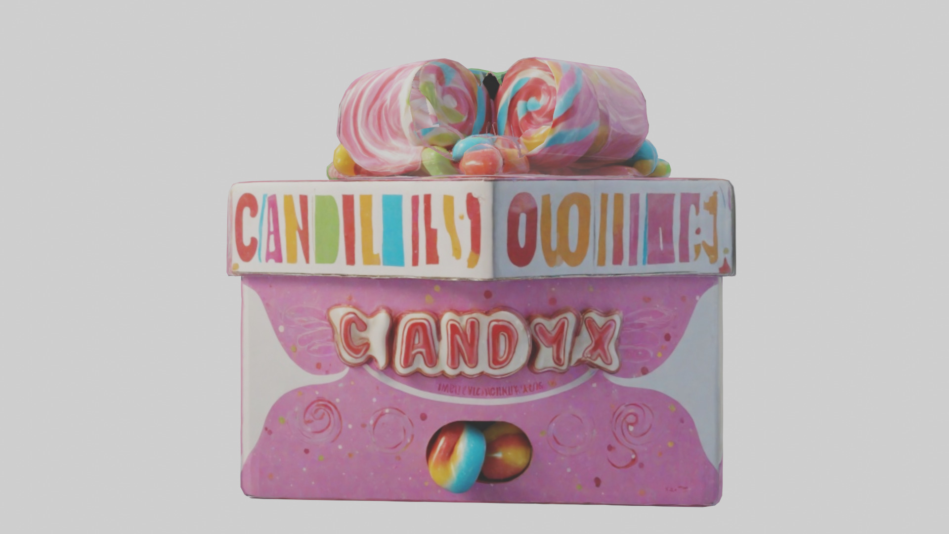 Candy Box model Low-poly 3D model_12