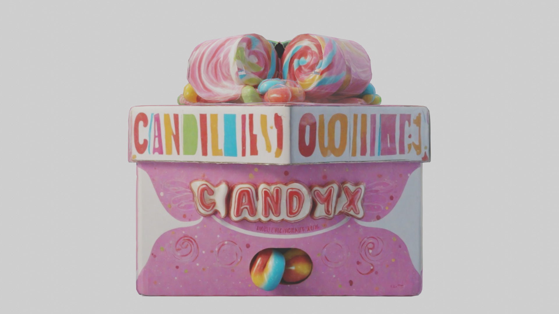 Candy Box model Low-poly 3D model_10