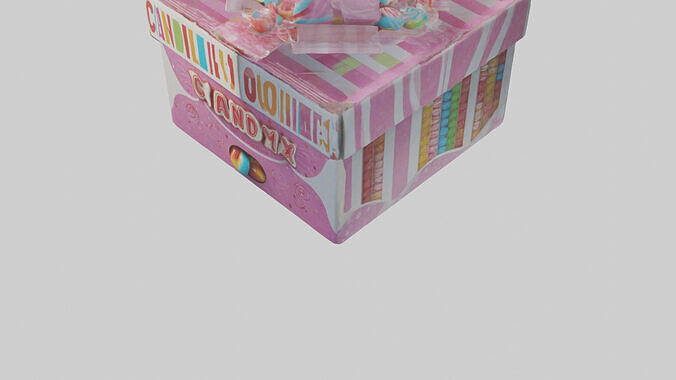 Candy Box model Low-poly 3D model 6