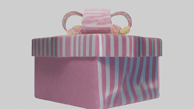 Candy Box model Low-poly 3D model 3