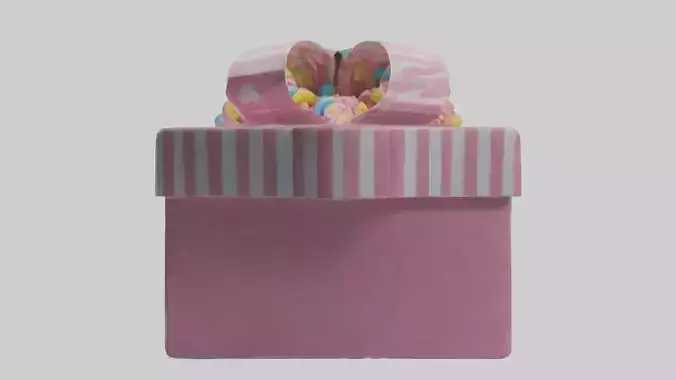 Candy Box model Low-poly 3D model