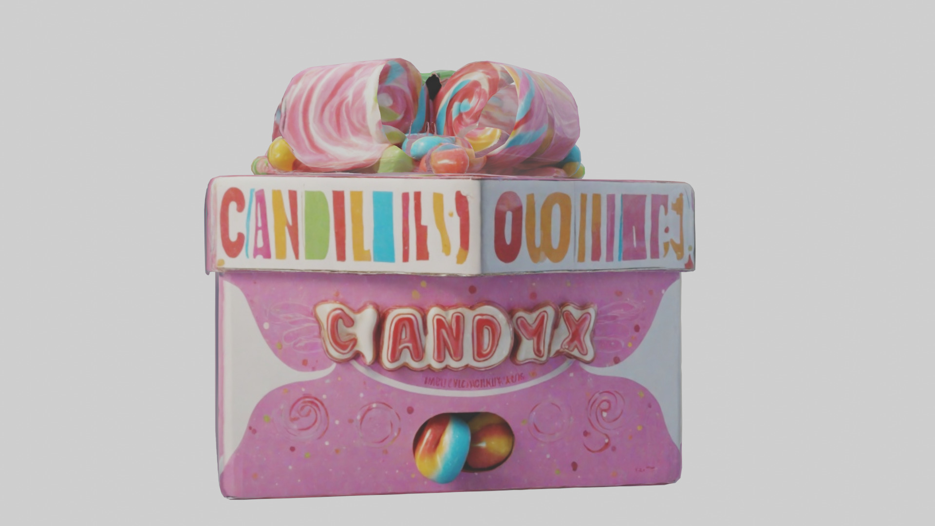 Candy Box model Low-poly 3D model_18