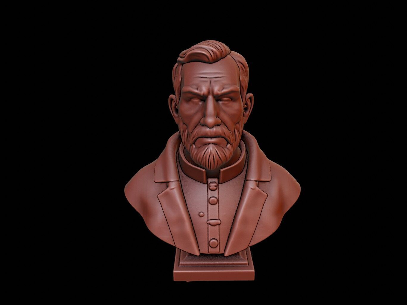 Priest Bust 3D print model_1