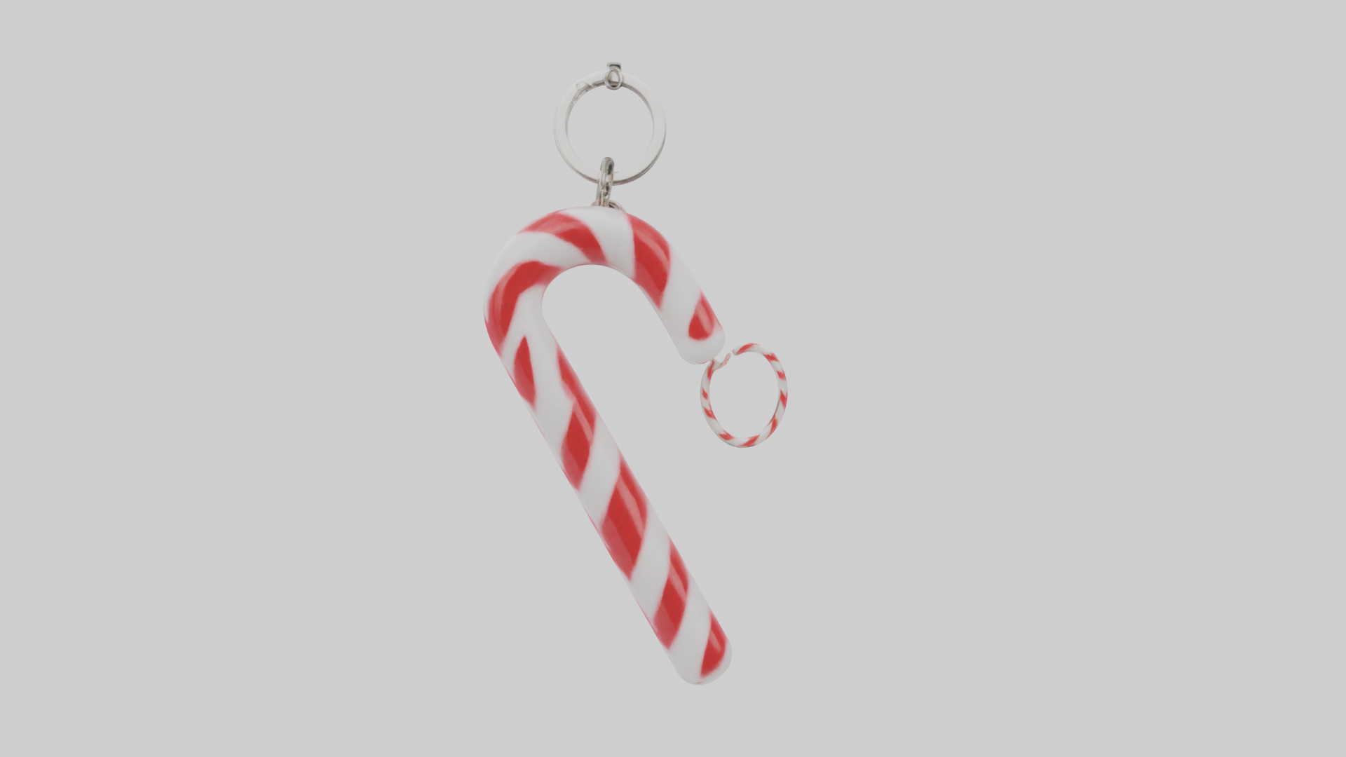 Candy cane keychain model Low-poly 3D model_17
