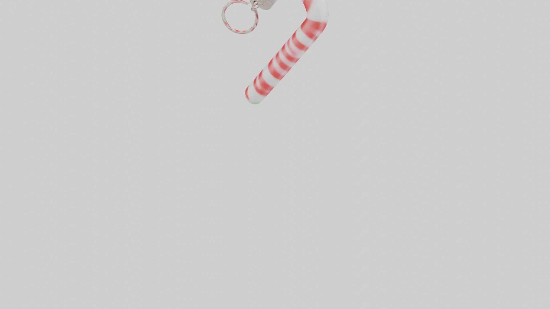 Candy cane keychain model Low-poly 3D model_4