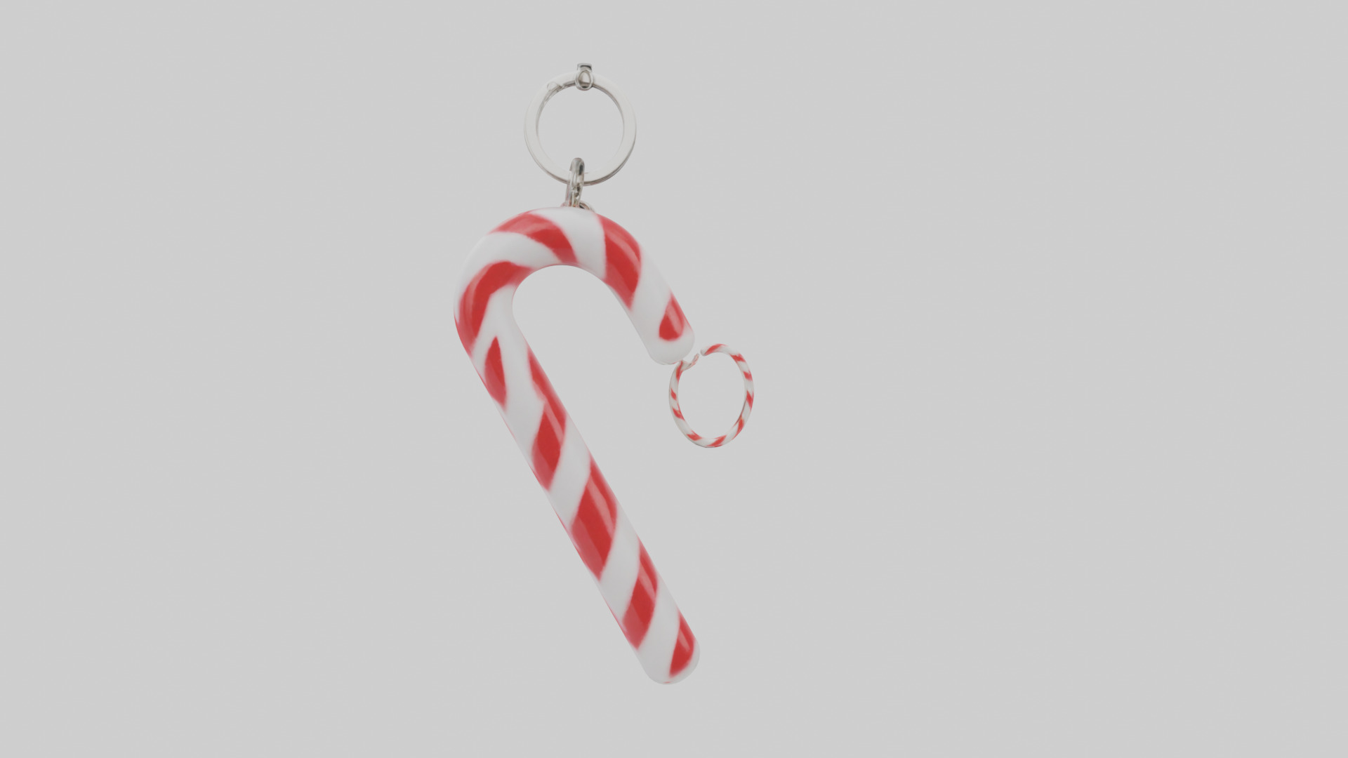 Candy cane keychain model Low-poly 3D model_20