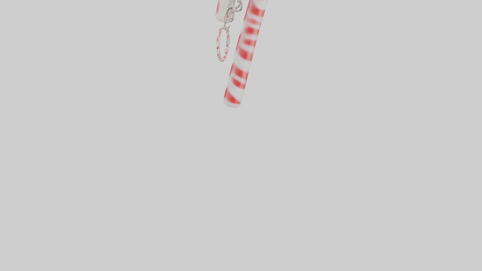 Candy cane keychain model Low-poly 3D model_3