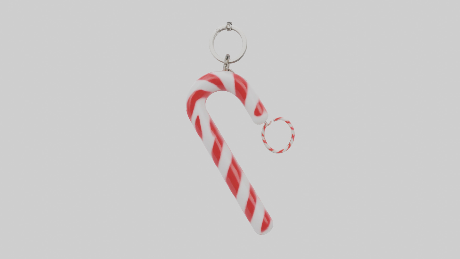 Candy cane keychain model Low-poly 3D model_12