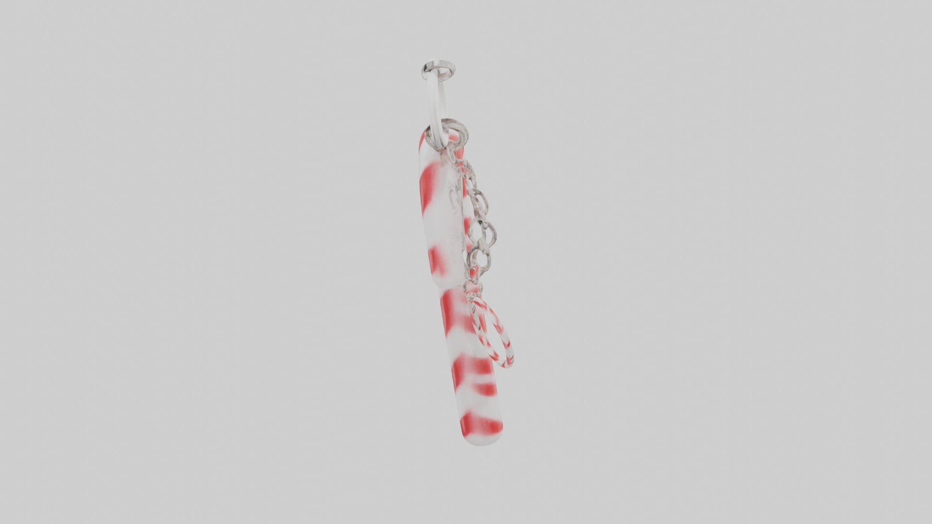 Candy cane keychain model Low-poly 3D model_27