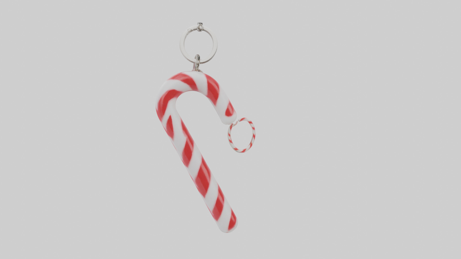 Candy cane keychain model Low-poly 3D model_18