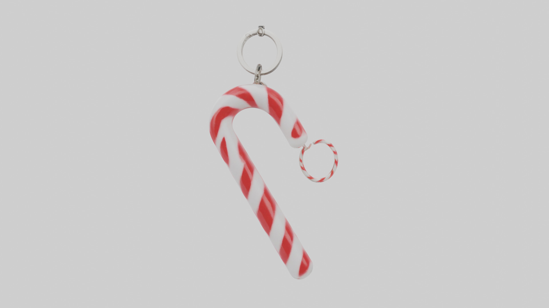Candy cane keychain model Low-poly 3D model_14