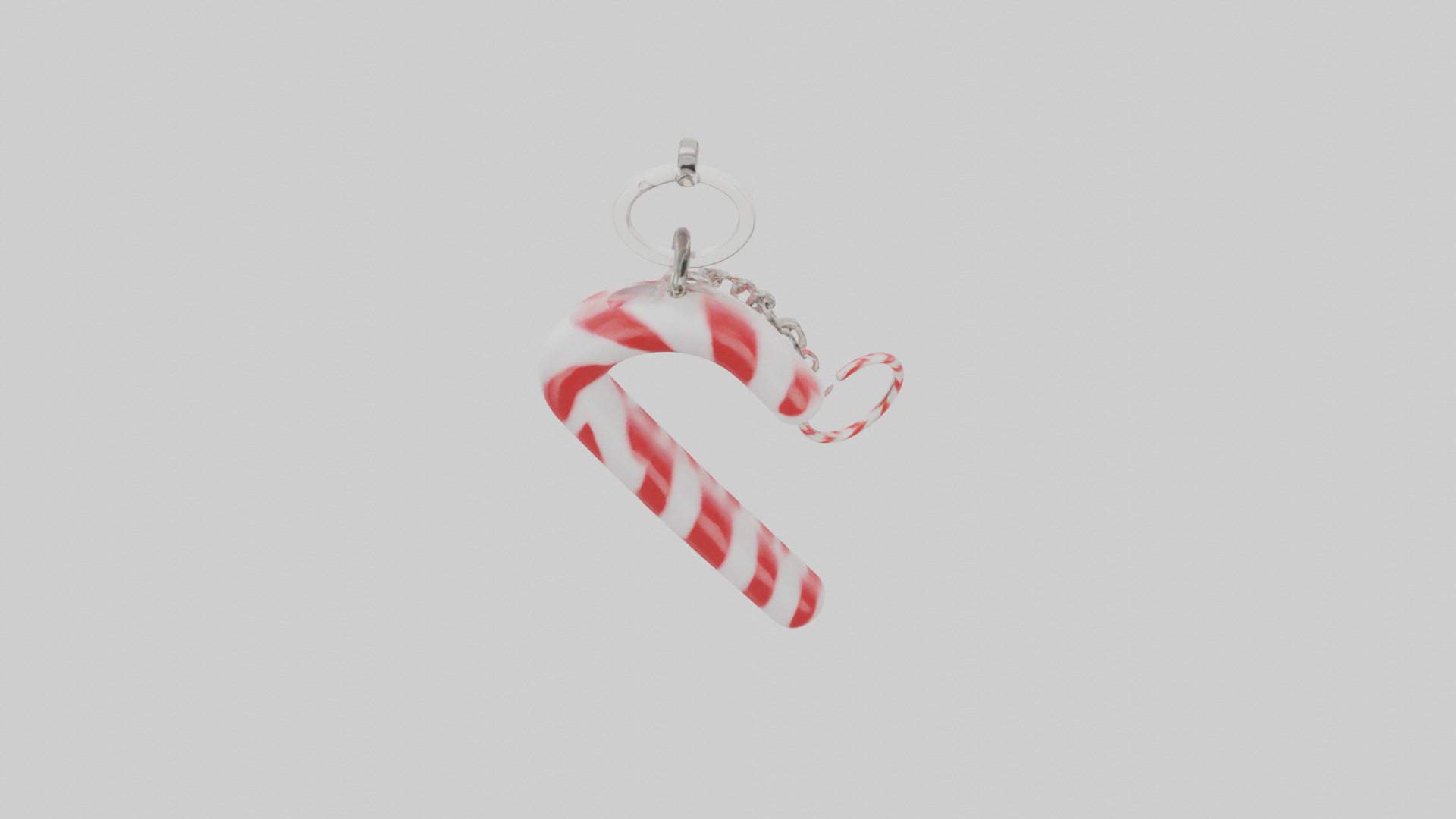 Candy cane keychain model Low-poly 3D model_26