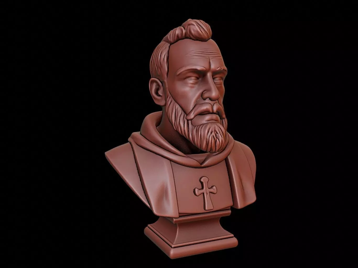 Priest Bust 3D print model