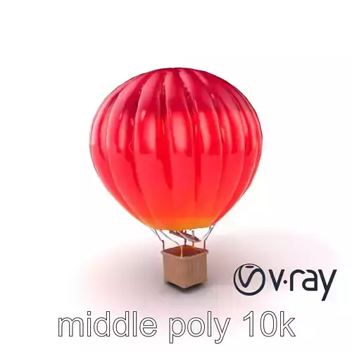 Classic Hot Air Balloon Sunset Gradient model pack