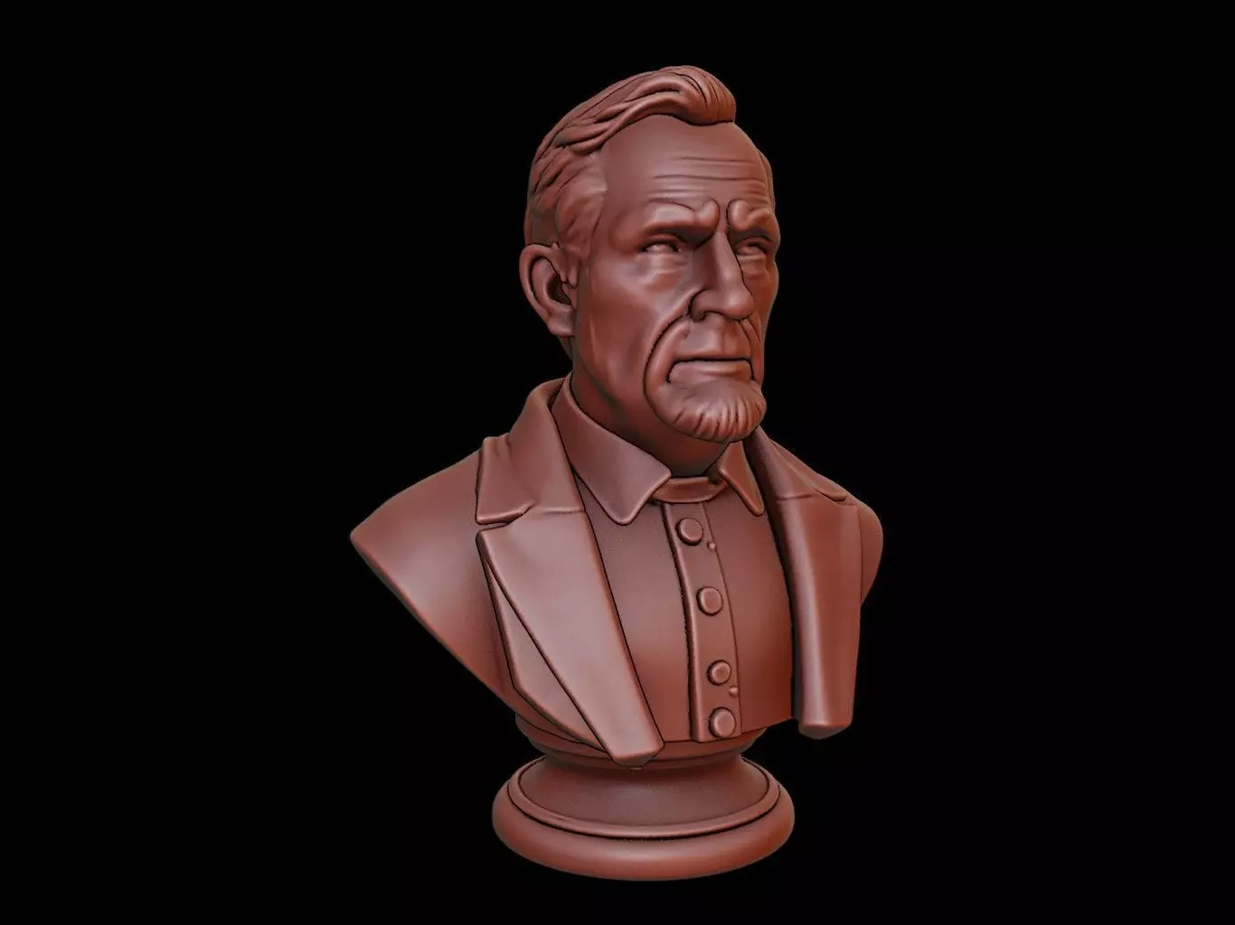 Priest Bust 3D print model_0