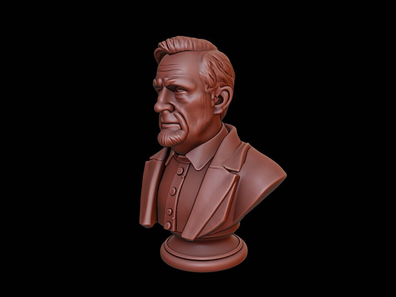 Priest Bust 3D print model_2