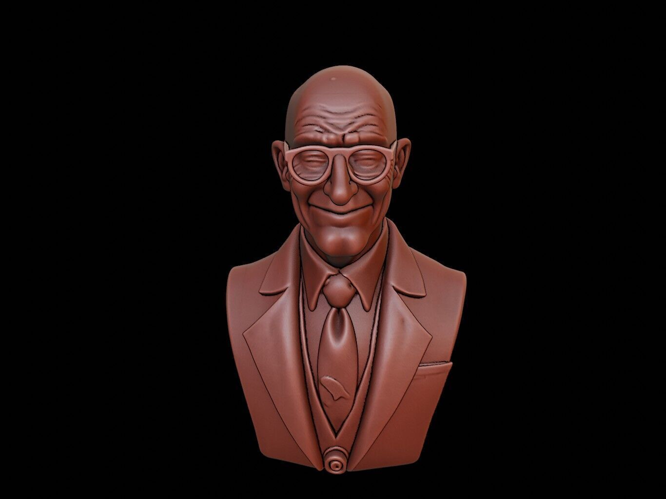 Professor Bust 3D print model_1