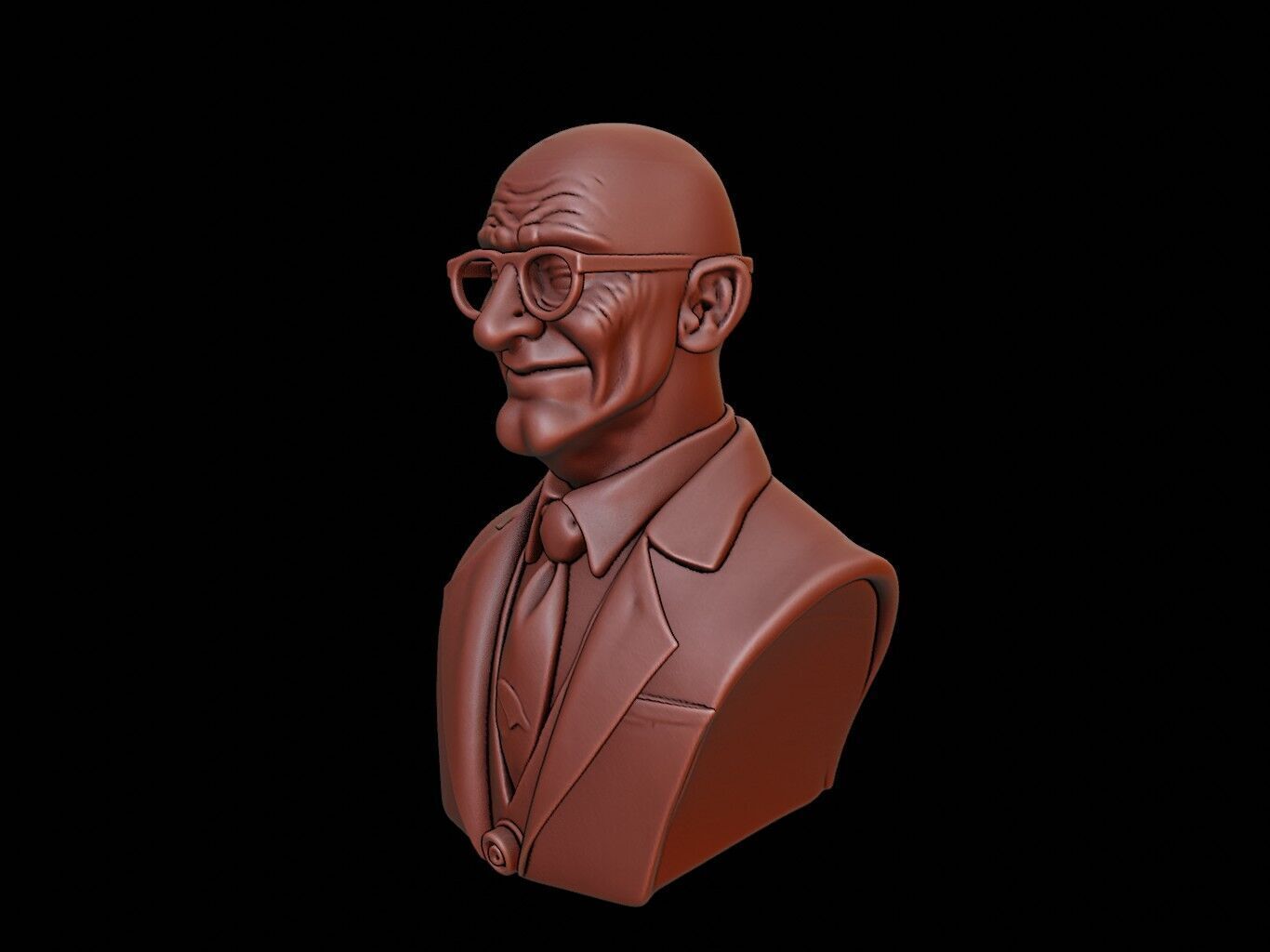 Professor Bust 3D print model_2