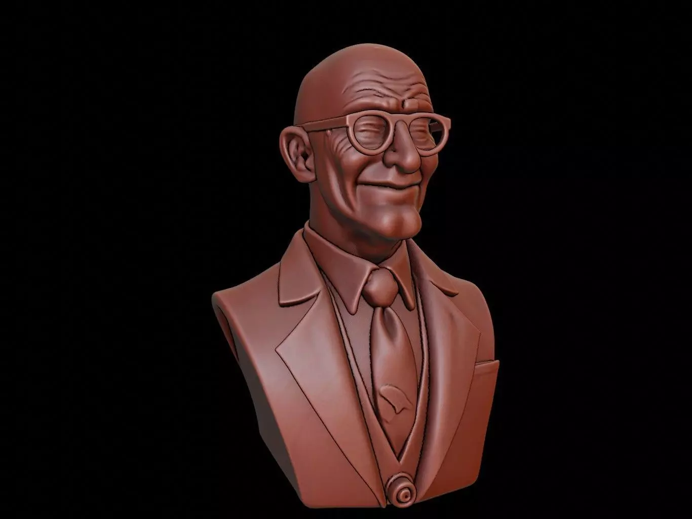 Professor Bust 3D print model_0