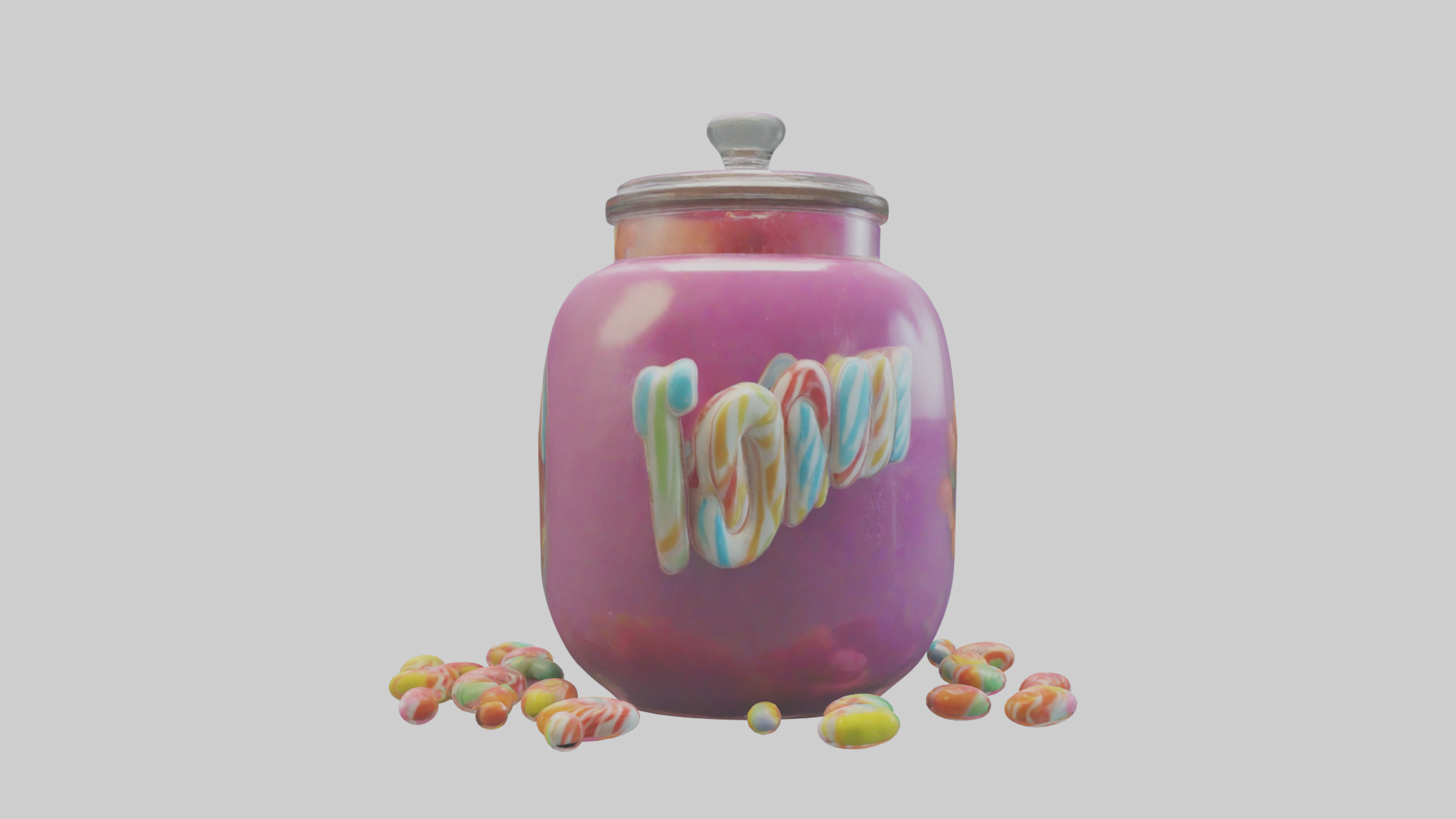 Candy Jar model Low-poly 3D model_19