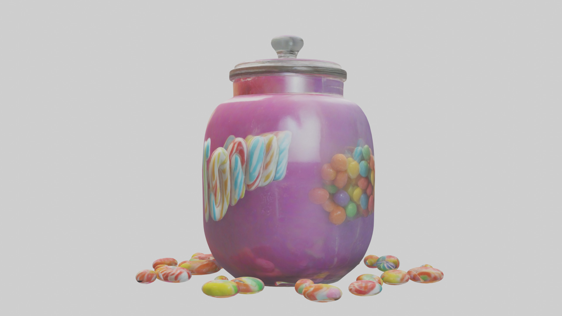 Candy Jar model Low-poly 3D model_11