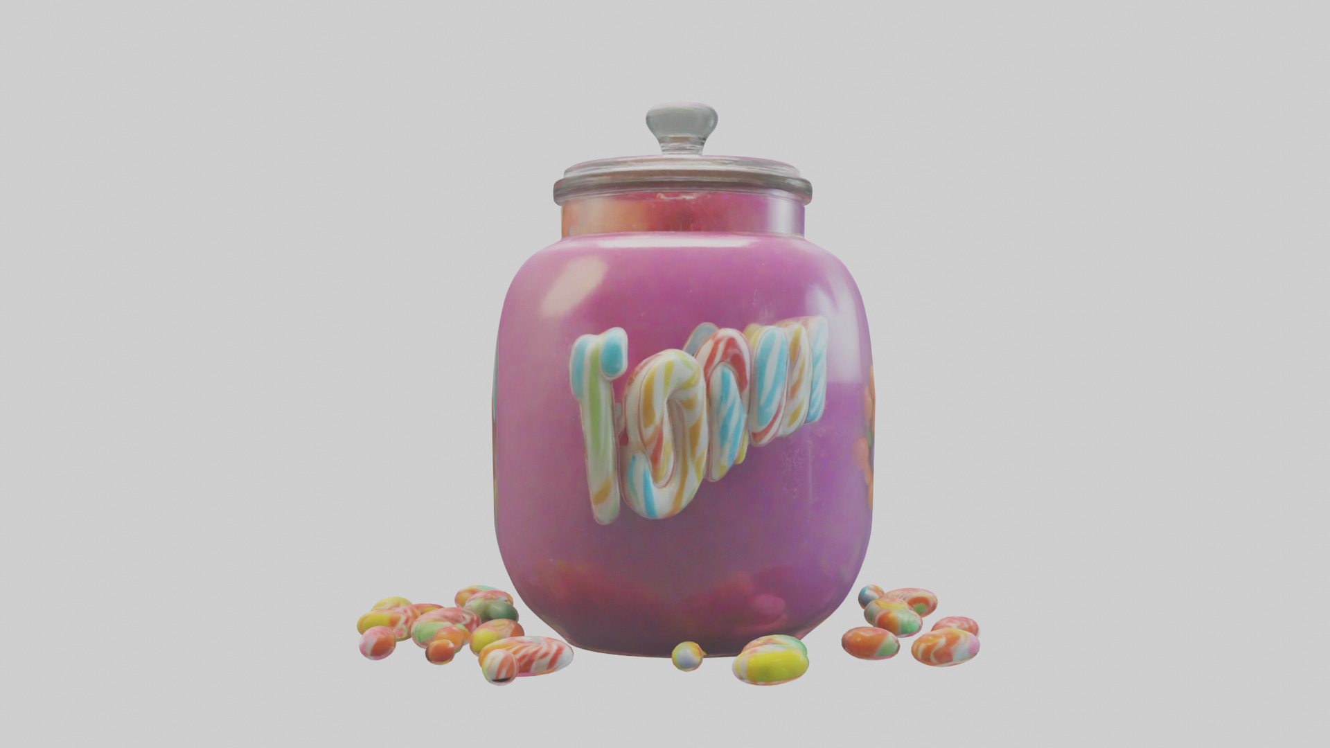 Candy Jar model Low-poly 3D model_9